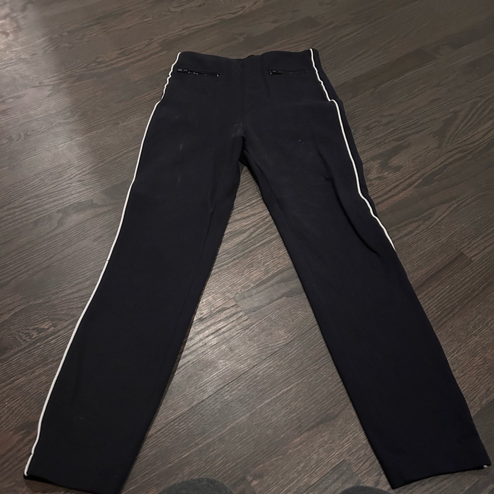 Spanx perfect pant-navy with white trim